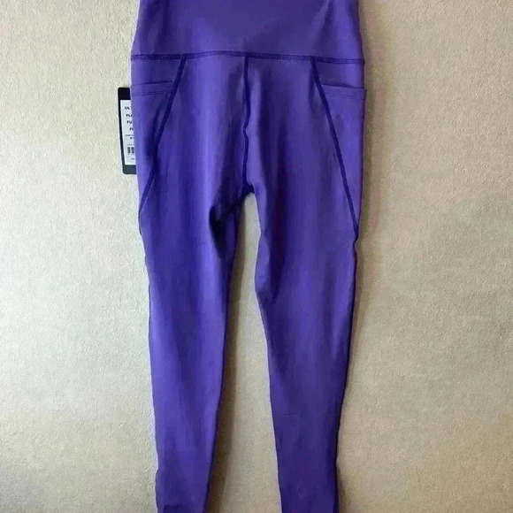 Vie Active Purple Solid Activewear Leggings sz L NWT - Picture 6 of 6